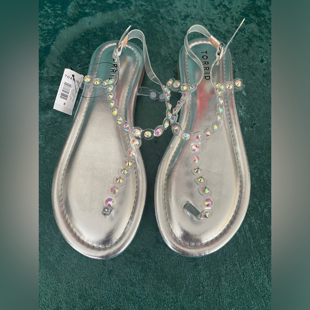 NWT Torrid crystal studded sandals size8